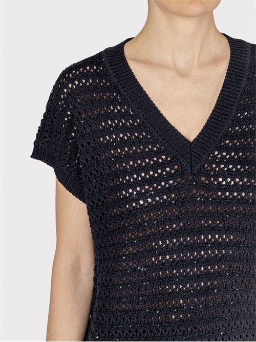 Cotton sweater with sequins FABIANA FILIPPI | MAD275F272L3535146